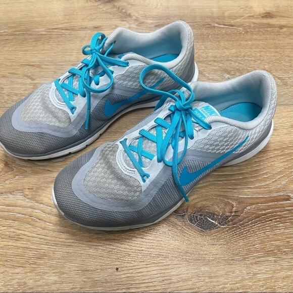 Nike Women's Flex TR 6 Gray Blue Size 6 US Good Condition - Picture 2 of 9
